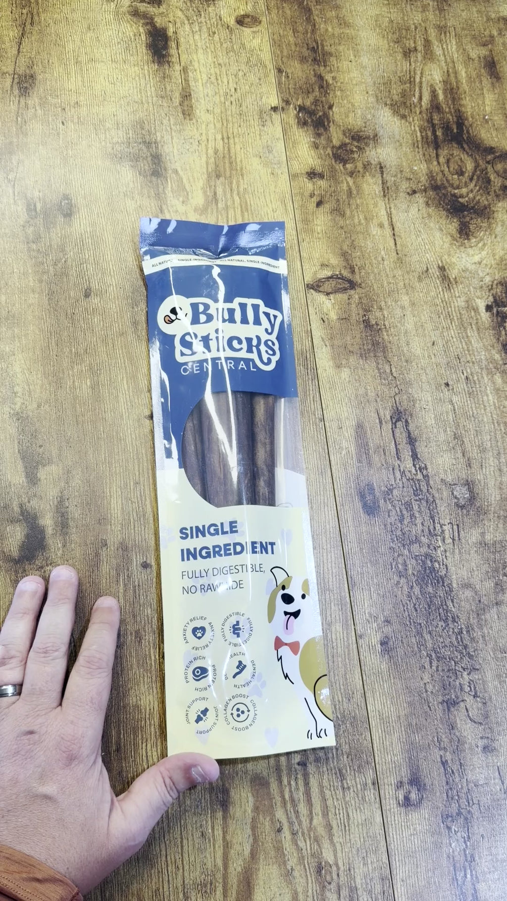12 inch natural collagen sticks for dogs video