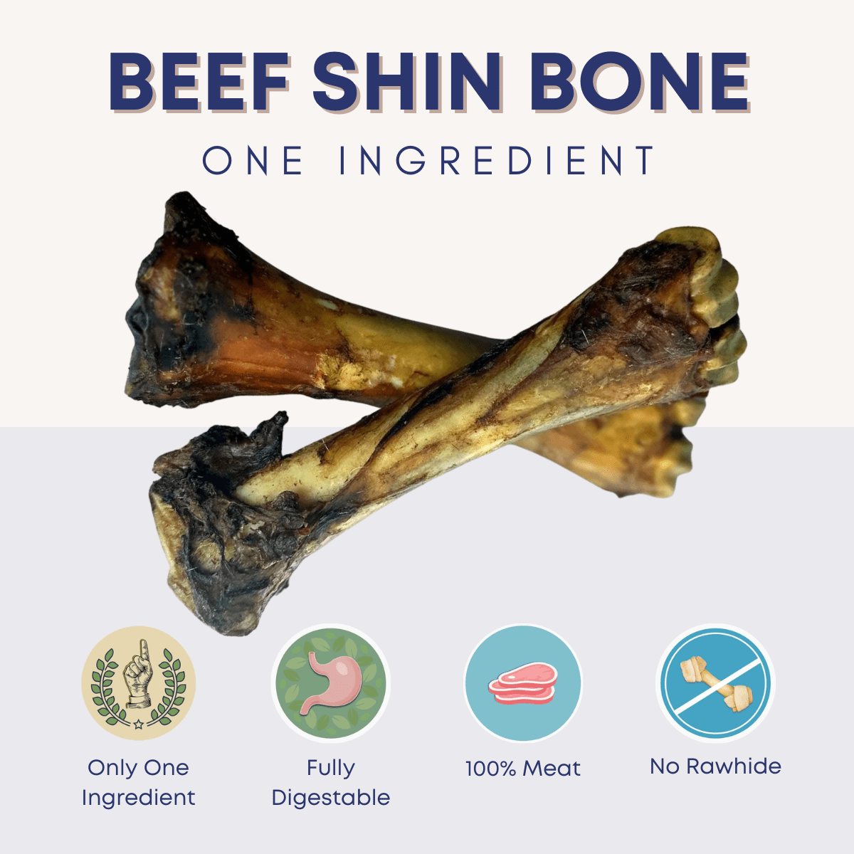 Beef Shin Dog Bone Bag of 2