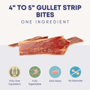 4" to 5" Gullet Strip Bites - 1 LB Bag - Bully Sticks Central