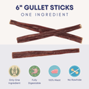 6" Gullet Sticks For Dogs - Bully Sticks Central