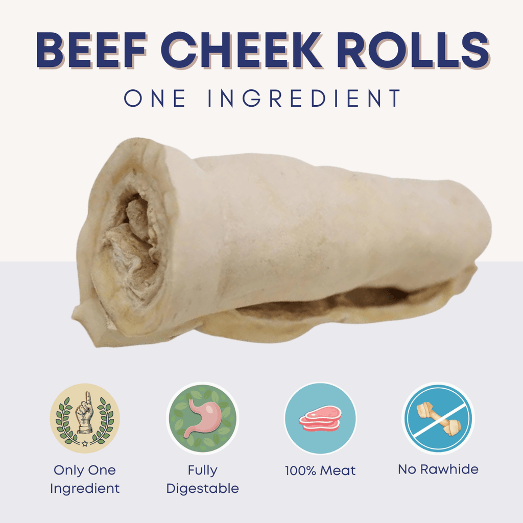 Beef cheek dog chew best sale