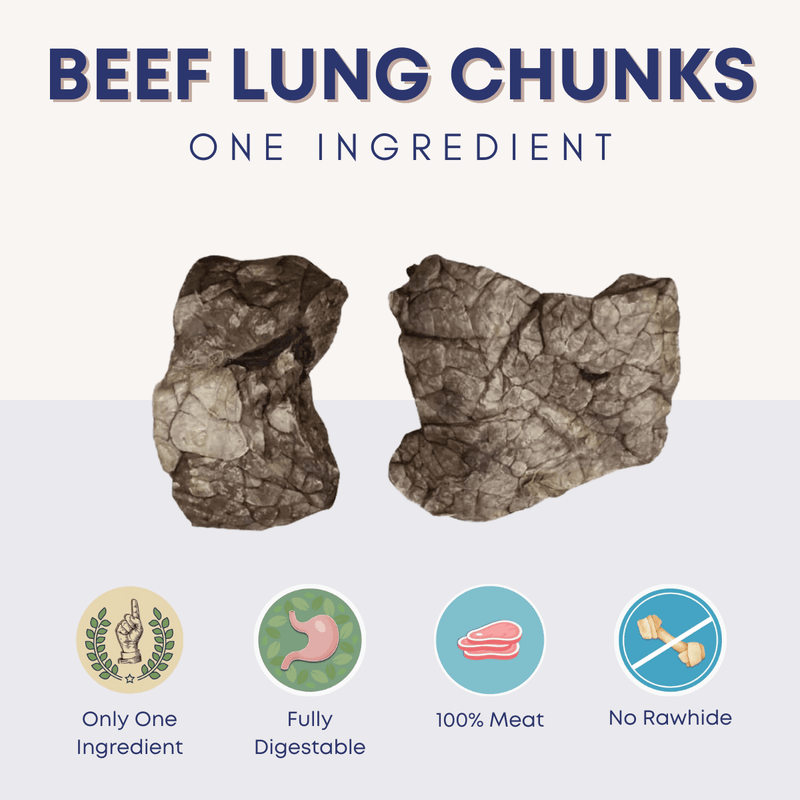Beef Lung Chunks - 1LB Bag - Bully Sticks Central