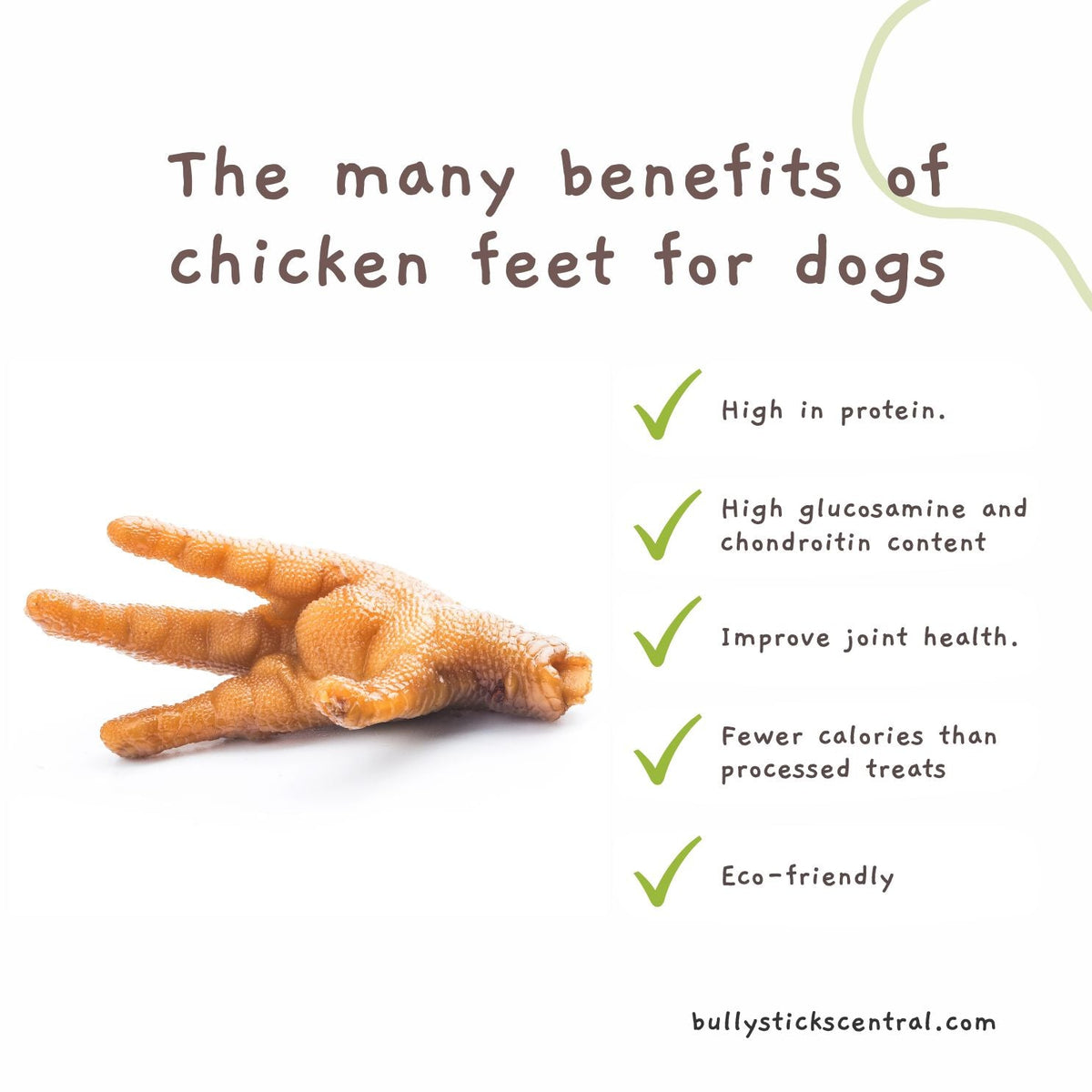 Dehydrated Chicken Feet Crunchy Dog Treats